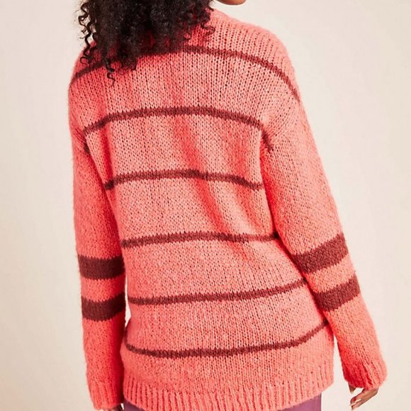 Anthropologie Ella Striped Cardigan Sweater By Sita Murt Barcelona size S - Picture 2 of 8